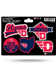 Dayton Flyers 5 Pack Decal Sheet Stickers