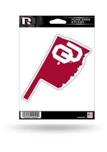 Oklahoma Sooners Home State Auto Decal - Red