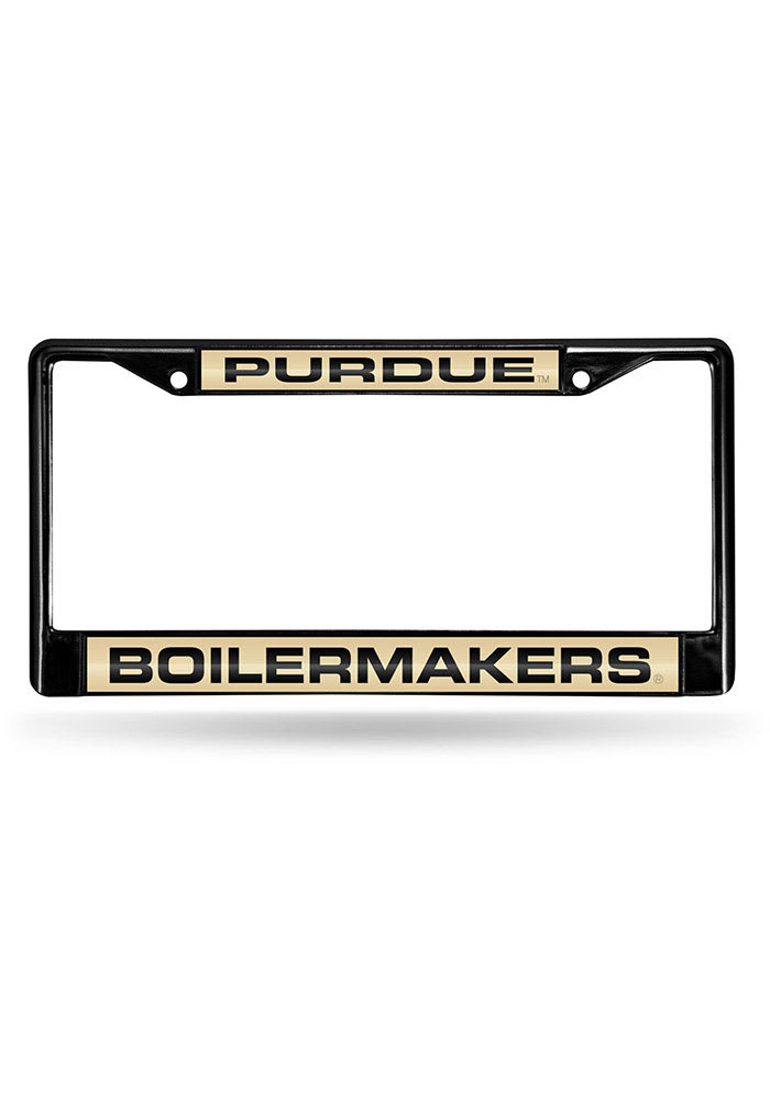 Purdue Boilermakers Black Laser Chrome License Frame