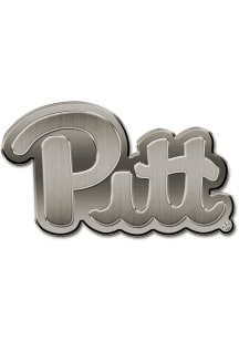 Pitt Panthers Antique Nickel Car Emblem - Silver