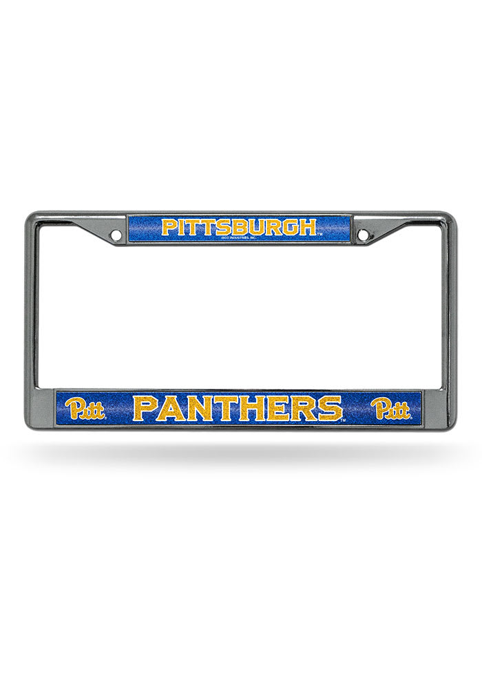 Pitt Panthers Bling Chrome License Frame
