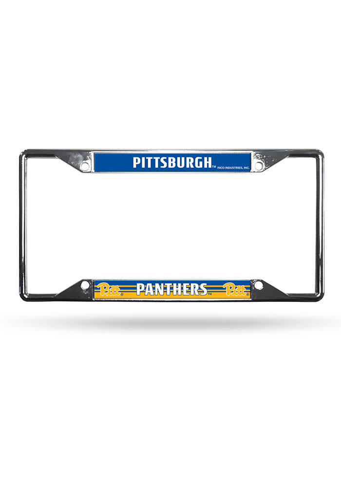 Pitt Panthers Team Color Chrome License Frame