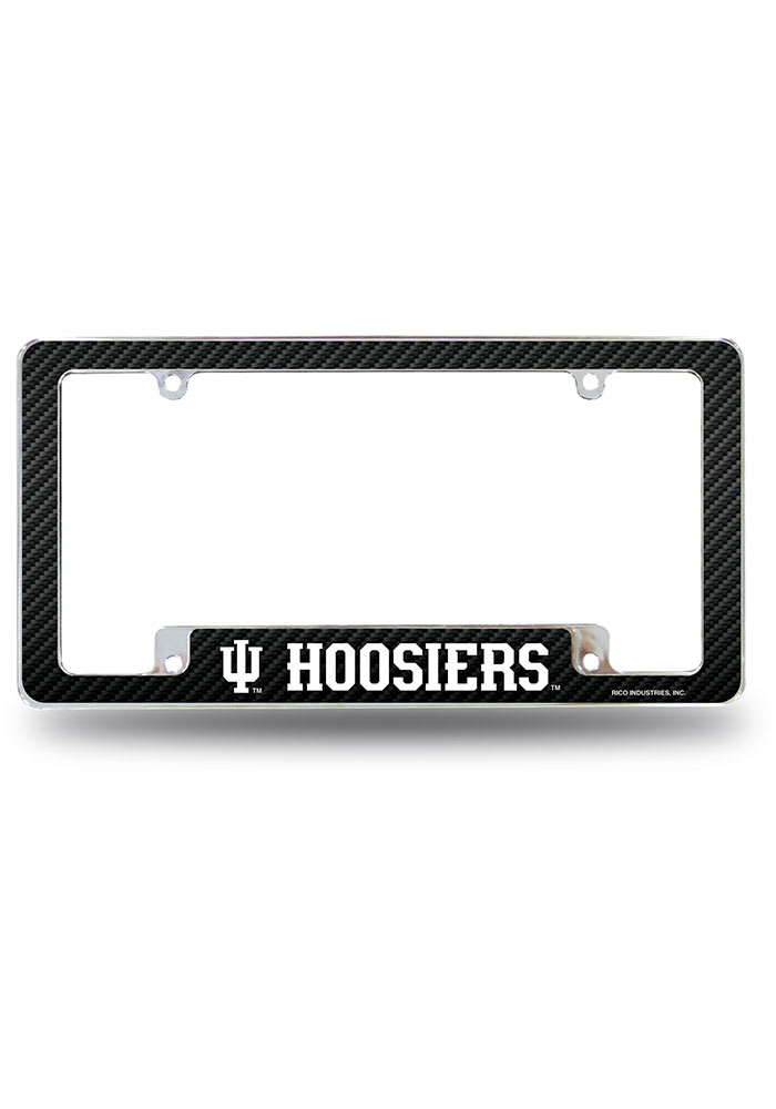 Indiana Hoosiers Chrome Carbon Fiber License Frame