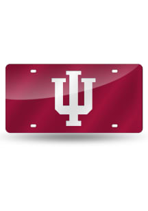 Red Indiana Hoosiers Laser Cut License Plate