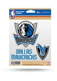 Dallas Mavericks 3pk Auto Decal - Blue