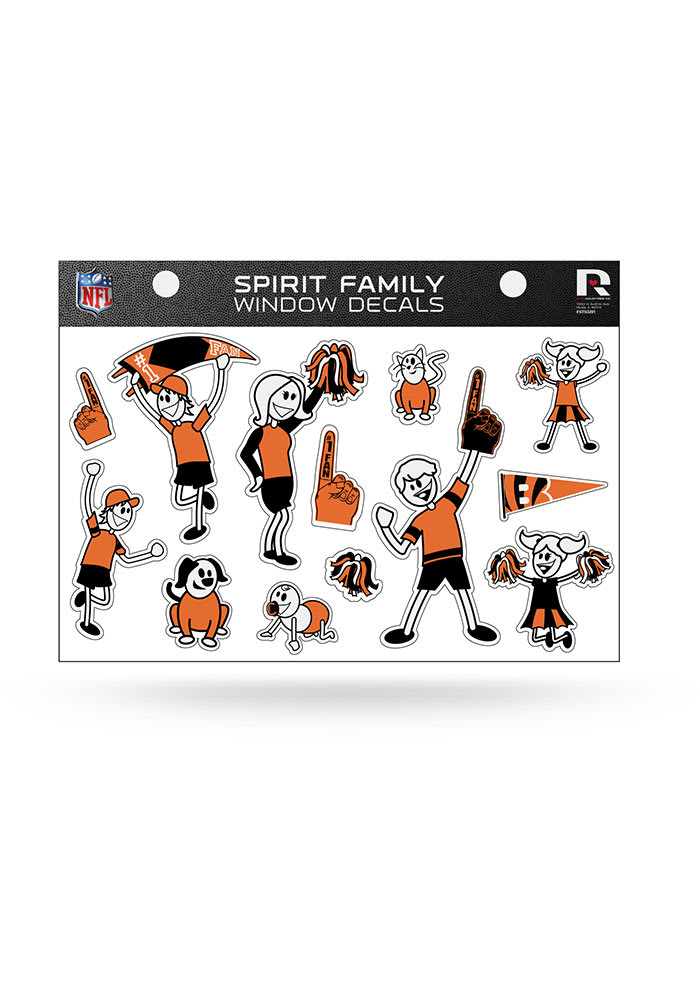 Cincinnati Bengals Family Auto Decal - Orange