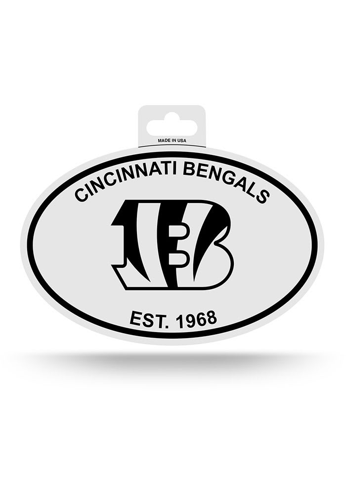 Cincinnati Bengals White Oval Stickers