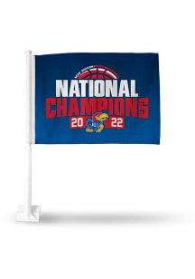 Kansas Jayhawks 2022 National Champs Car Flag - Blue