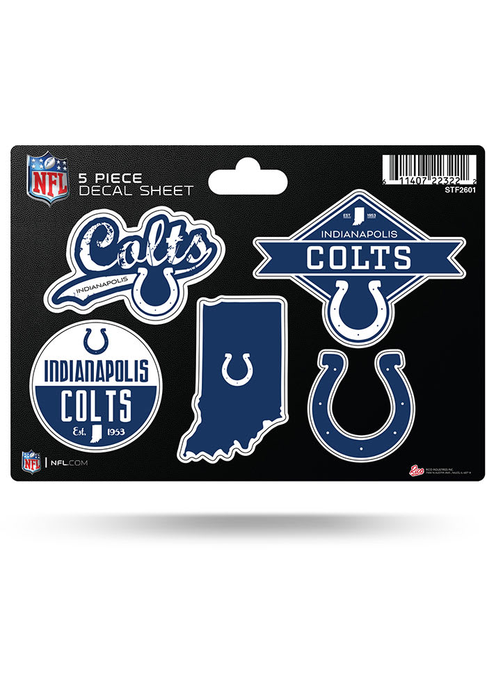 Indianapolis Colts - 5 Piece Sticker Sheet