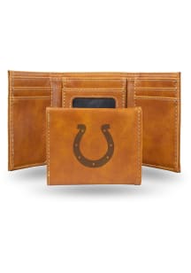Indianapolis Colts Laser Engraved Mens Trifold Wallet