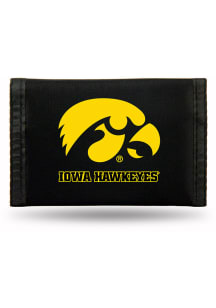 Nylon Iowa Hawkeyes Mens Trifold Wallet - Black
