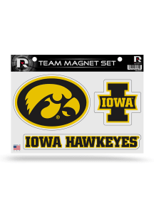 Yellow Iowa Hawkeyes Team Car Magnet