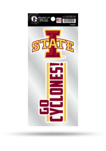 Iowa State Cyclones Double Up Auto Decal - Red