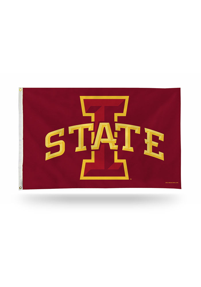 Iowa State Cyclones 3x5 Premium Red Silk Screen Grommet Flag