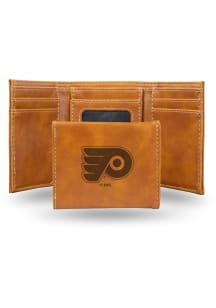 Philadelphia Flyers Laser Engraved Mens Trifold Wallet