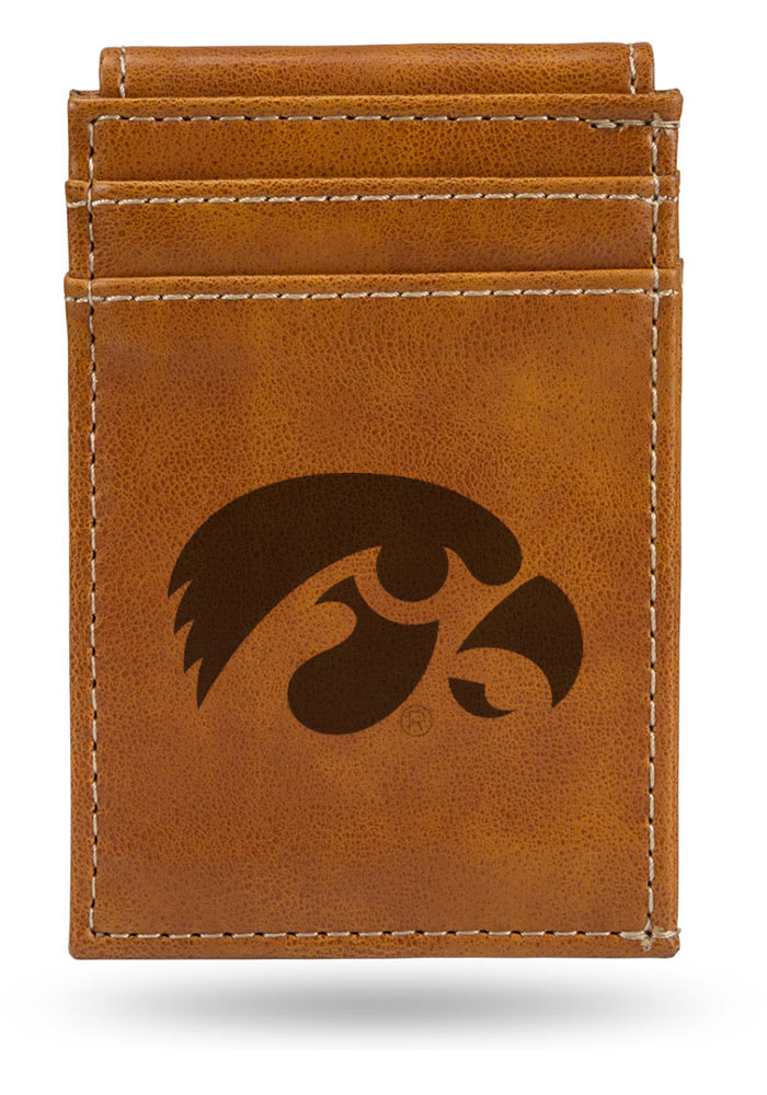Iowa Hawkeyes Laser Engraved Front Pocket Mens Bifold Wallet