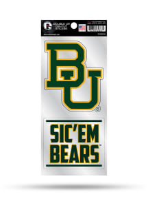 Baylor Bears 2 Pack Die Cut Auto Decal - Green