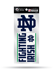 Notre Dame Fighting Irish Double Up Auto Decal - Navy Blue