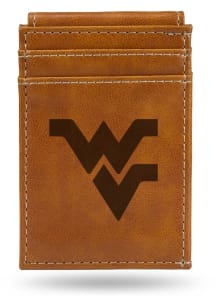 West Virginia Mountaineers Laser Engraved Front Pocket Mens Bifold Wallet