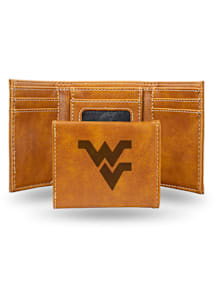West Virginia Mountaineers Laser Engraved Mens Trifold Wallet