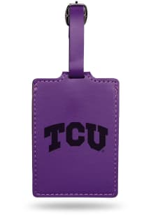 TCU Horned Frogs Purple Laser Engraved Luggage Tag