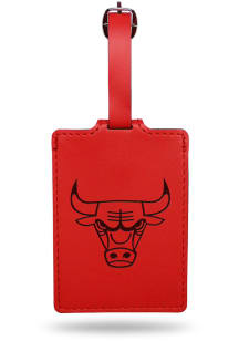 Chicago Bulls Red Laser Engraved Luggage Tag