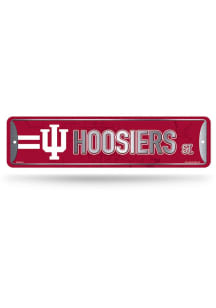 Navy Blue Indiana Hoosiers Metal Sign