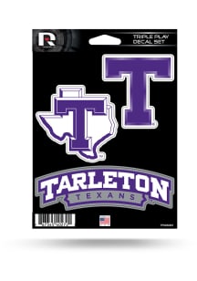 Tarleton State Texans Triple Play Auto Decal - Purple