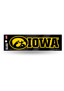 Iowa Hawkeyes 3x12 Bumper Sticker - Yellow