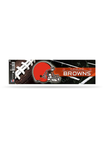 Cleveland Browns 3x12 Bumper Sticker - Brown