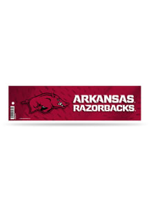 Arkansas Razorbacks 3x12 Bumper Sticker - Cardinal