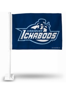 Washburn Ichabods Black Pole Car Flag - Blue