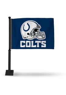 Indianapolis Colts Black Pole Car Flag - Blue