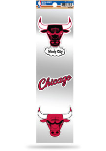 Chicago Bulls 3pc Retro Spirit Auto Decal - Red