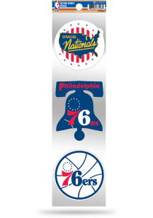 Philadelphia 76ers 3pc Retro Spirit Auto Decal - Blue