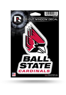 Ball State Cardinals Medium Die Cut Auto Decal - Red