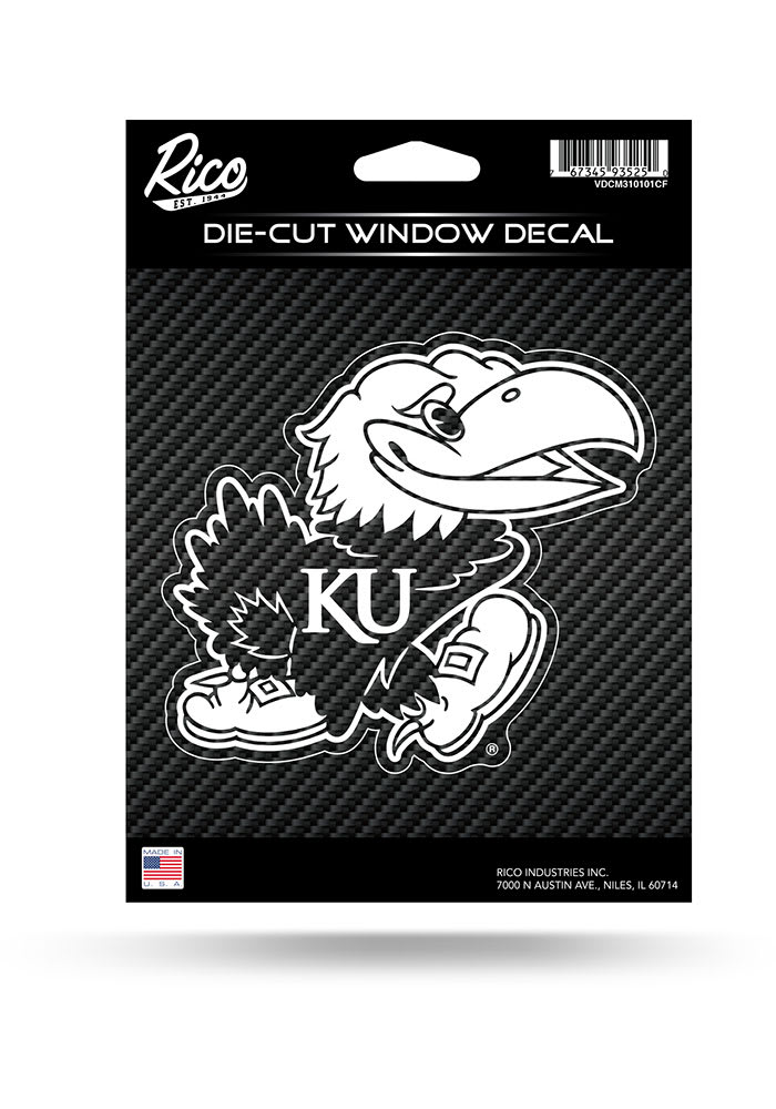 Kansas Jayhawks Window Stickers 4 pieces Cling NCAA University Athletes College 