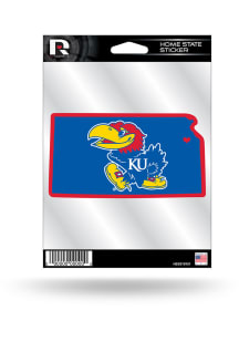 Kansas Jayhawks Home State Auto Decal - Red