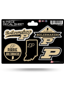 Gold Purdue Boilermakers 5pc Stickers