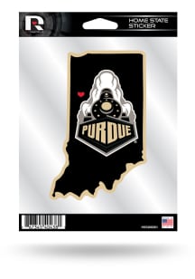 Purdue Boilermakers Home State Auto Decal - Gold