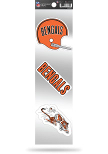 Cincinnati Bengals 3pc Retro Spirit Auto Decal - Orange