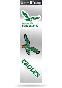Philadelphia Eagles 3pc Retro Spirit Auto Decal - Green