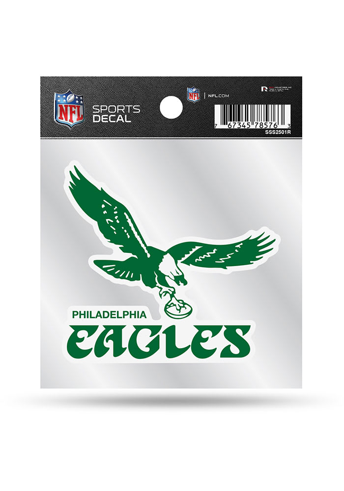 Philadelphia Eagles 4x4 Retro Auto Decal - Green