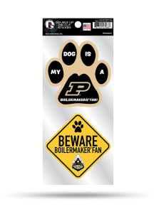 Purdue Boilermakers 2pc Pet Themed Auto Decal - Gold
