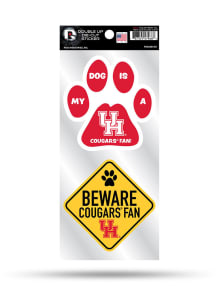 Houston Cougars 2pc Pet Themed Auto Decal - Red
