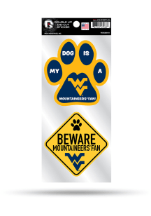 West Virginia Mountaineers 2pc Pet Themed Auto Decal - Navy Blue