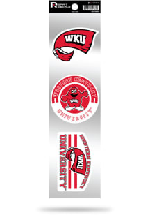 Western Kentucky Hilltoppers 3pk Retro Auto Decal - Red