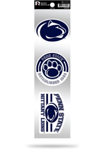 Penn State Nittany Lions 3pk Retro Auto Decal - Blue
