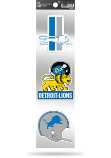 Detroit Lions 3pk Retro Auto Decal - Blue