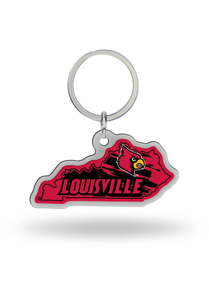 Stockdale Louisville Cardinals State Shape Keychain
